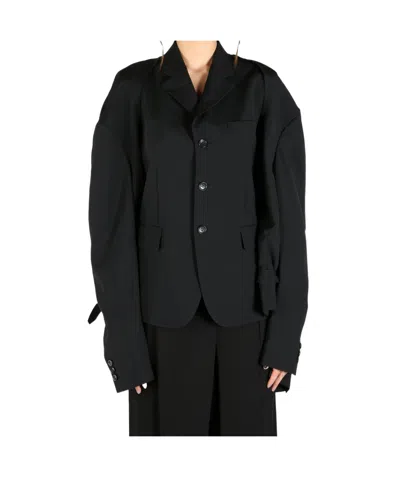 Comme Des Garçons Long Sleeve Casual Jacket In Black