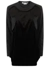 Comme Des Garçons X Poly Velveteen Top In Black