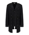Comme Des Garçons Double Layer Blazer Coat In Black