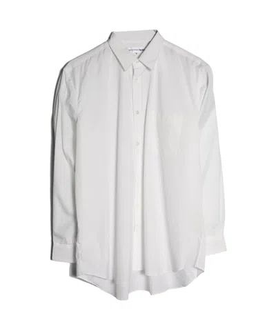 Comme Des Garçons Long-sleeve Cotton Shirt In White