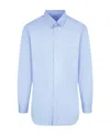 Comme Des Garçons Long-sleeve Cotton Shirt In Blue