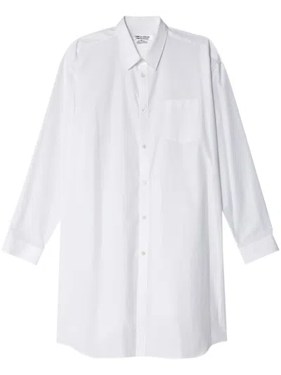 Comme Des Garçons Long-sleeve Cotton Shirt In White