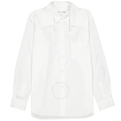 Comme Des Garçons Comme Des Garcons Long Sleeve Double Collar Shirt In White