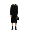 Comme Des Garçons Long Sleeve Dress In Black