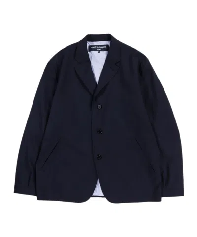 Comme Des Garçons Long Sleeve Jacket In Blue