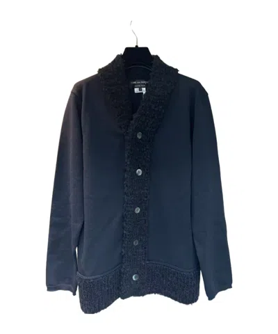 Comme Des Garçons Long Sleeve Panelled Jacket In Blue