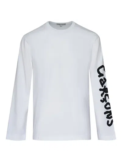 Comme Des Garçons Long-sleeve Print T-shirt In White