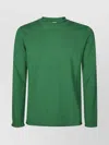 Comme Des Garçons Finely Knitted Black Wool Sweater With Classic Crew Neckline In Green