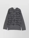 Comme Des Garçons Long Sleeve Ribbed Top With Knot Detail In Gray