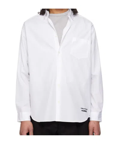 Comme Des Garçons Long Sleeve Shirt In White