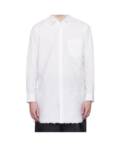 Comme Des Garçons Long Sleeve Shirt In White