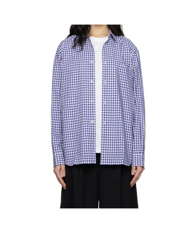 Comme Des Garçons Long Sleeve Shirt In Blue