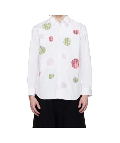 Comme Des Garçons Long Sleeve Shirt In White