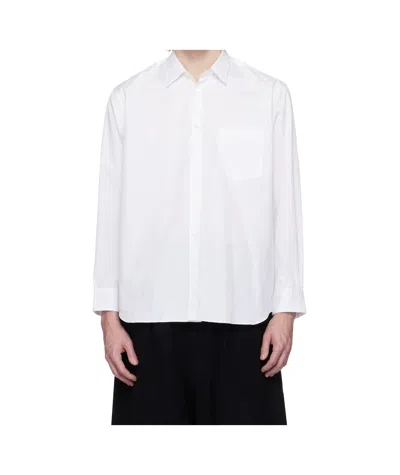 Comme Des Garçons Long Sleeve Shirt In White