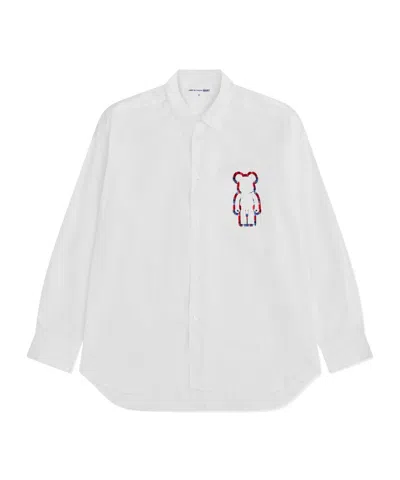 Comme Des Garçons Long Sleeve Shirt In White