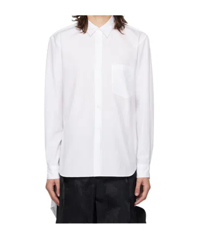 Comme Des Garçons Long Sleeve Shirt In White