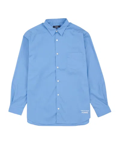 Comme Des Garçons Long Sleeve Shirt In Blue