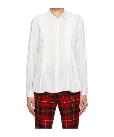 Comme Des Garçons Long Sleeve Shirt In White