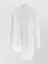 Comme Des Garçons Long Sleeve Shirt Asymmetric Hem In White