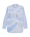 Comme Des Garçons Long Sleeve Shirt In Blue