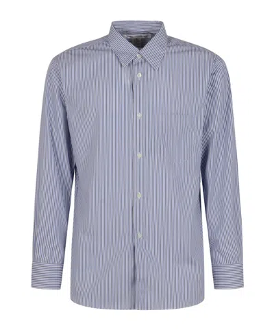 Comme Des Garçons Long Sleeve Shirt In Blue