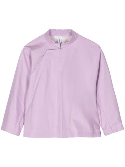 Comme Des Garçons Long-sleeve Shirt Jacket In Purple