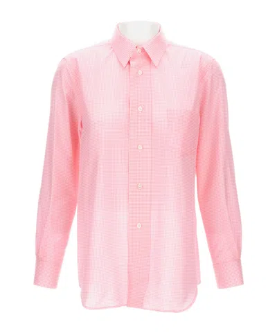 Comme Des Garçons Long Sleeve Shirt In Pink