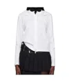 Comme Des Garçons Long Sleeve Shirt In White