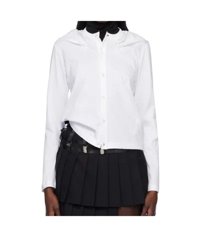 Comme Des Garçons Long Sleeve Shirt In White