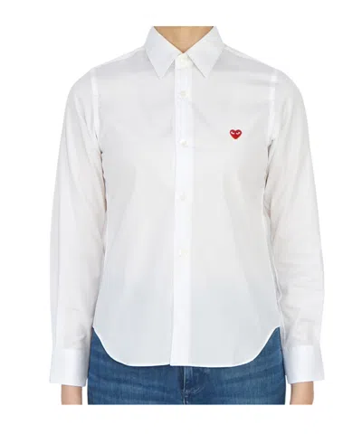 Comme Des Garçons Long Sleeve Shirt In White