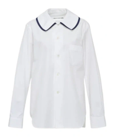 Comme Des Garçons Long Sleeve Shirt In White