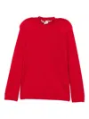 Comme Des Garçons Long Sleeve Sweater In Red