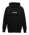 Comme Des Garçons Relaxed-fit Black Hoodie With Front Logo Print