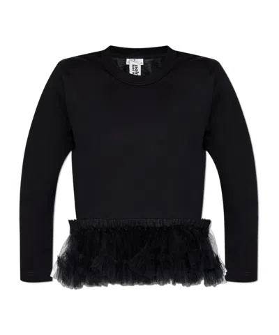 Comme Des Garçons Long Sleeve T-shirt In Black