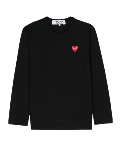 Comme Des Garçons Long Sleeve T-shirt In Black