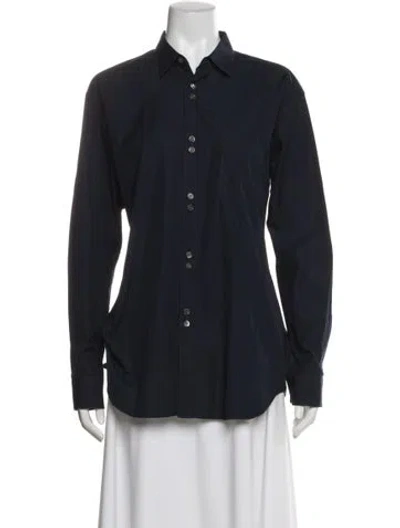 Pre-owned Comme Des Garçons Long Sleeve Top In Blue