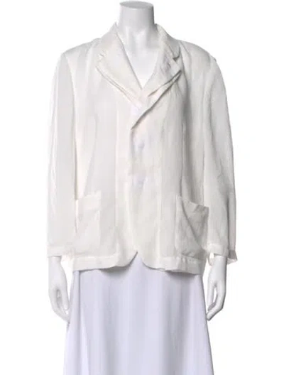 Pre-owned Comme Des Garçons Long Sleeve Top In White