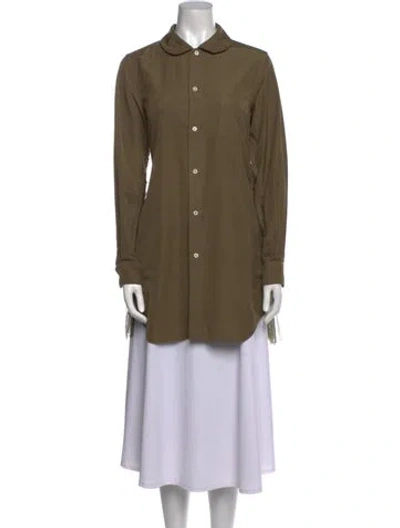Pre-owned Comme Des Garçons Long Sleeve Tunic In Green