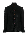 Comme Des Garçons Long-sleeved Button Casual Jacket In Black