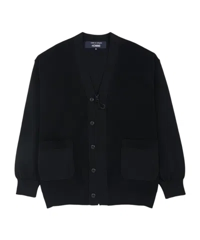 Comme Des Garçons Long-sleeved Cardigan In Black