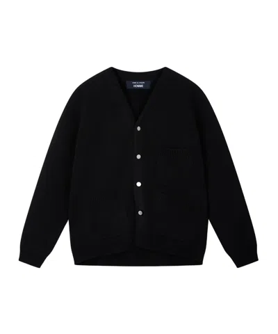 Comme Des Garçons Long-sleeved Cardigan In Black