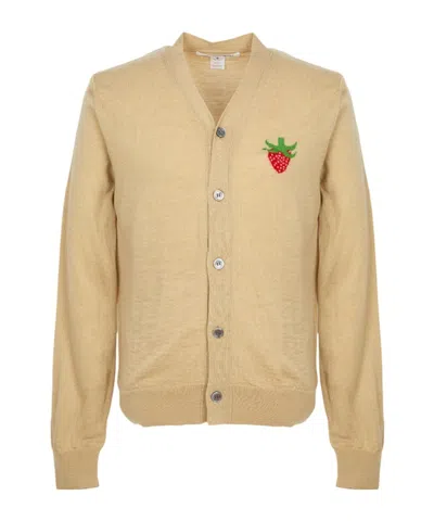 Comme Des Garçons Long-sleeved Cardigan In Neutral