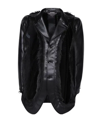 Comme Des Garçons Long-sleeved Casual Jacket In Black