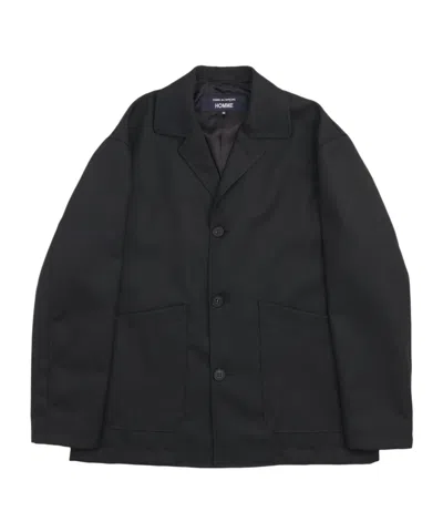 Comme Des Garçons Long-sleeved Casual Jacket In Black