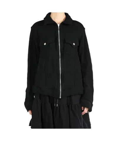 Comme Des Garçons Long-sleeved Casual Jacket In Black