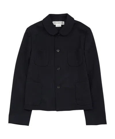 Comme Des Garçons Long-sleeved Casual Jacket In Black