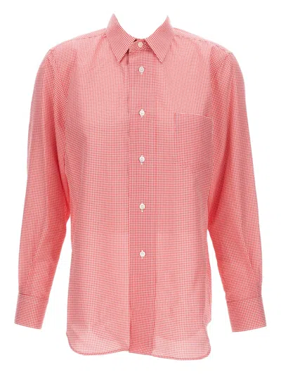 Comme Des Garçons Long-sleeved Checked Shirt In Multi