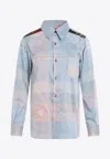 Comme Des Garçons Shirt With Tartan Design And Tech Fabric In Multicolor