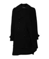 Comme Des Garçons Wool Double-breasted Coat In Black