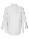Comme Des Garçons Long-sleeved Cotton Blouse With Classic Collar In White